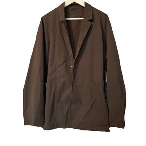 Lululemon Relaxed-Fit Twill Blazer Espresso Brown Mens XL M3EQTS Office